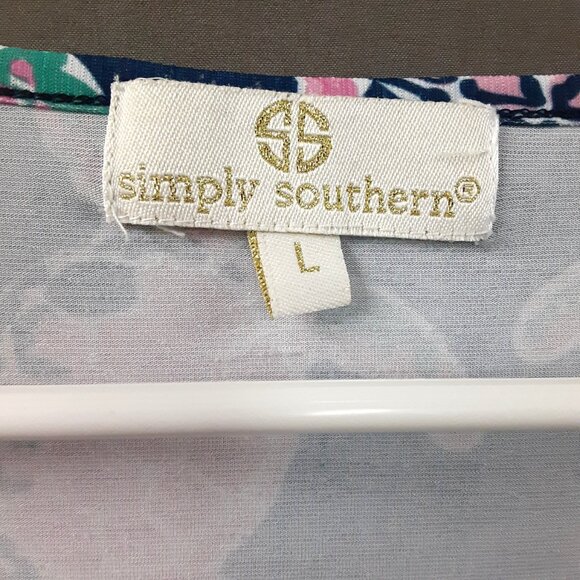 Simply Southern Womens Dress L Turtle A-Line Knee Length Pockets Snag Spots - Picture 5 of 10